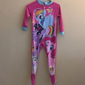 My Little Pony footie pajamas, size small